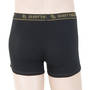 Warme isolerende thermo boxershort. heren boxer zwart. combinatie merino wol en polyester. thermokleding warm en droog voor outdoor en wintersport. 